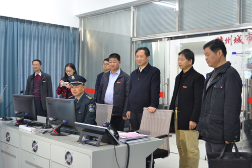 漳州市委常委、宣传部长刘伟泽一行参观安防视频监控中心